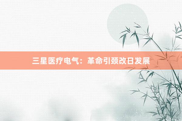 三星医疗电气：革命引颈改日发展